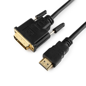 Кабель HDMI-DVI 0,5м, v1.4, Черный, Cablexpert CC-HDMI-DVI-0.5M фото