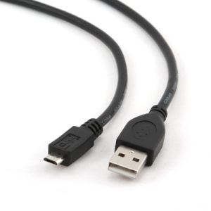 Кабель USB 2.0 A-microB 3.0м, Черный, Cablexpert CCP-mUSB2-AMBM-10 фото